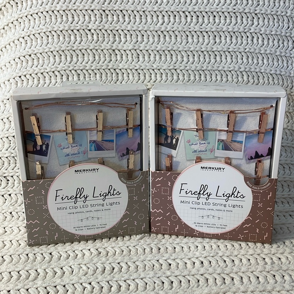2-pack of New Firefly Lights Mini Clip LED String: 72 LEDs, 32 Clips, 30 Feet